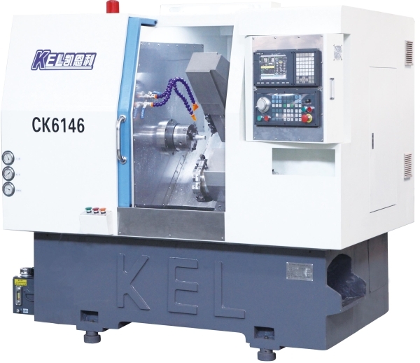 46 刀塔 帶動力頭 帶Y軸 車銑復合機（ 45度斜床身 線軌機）CK6146D-Y